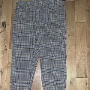 Yellow and black plaid pants